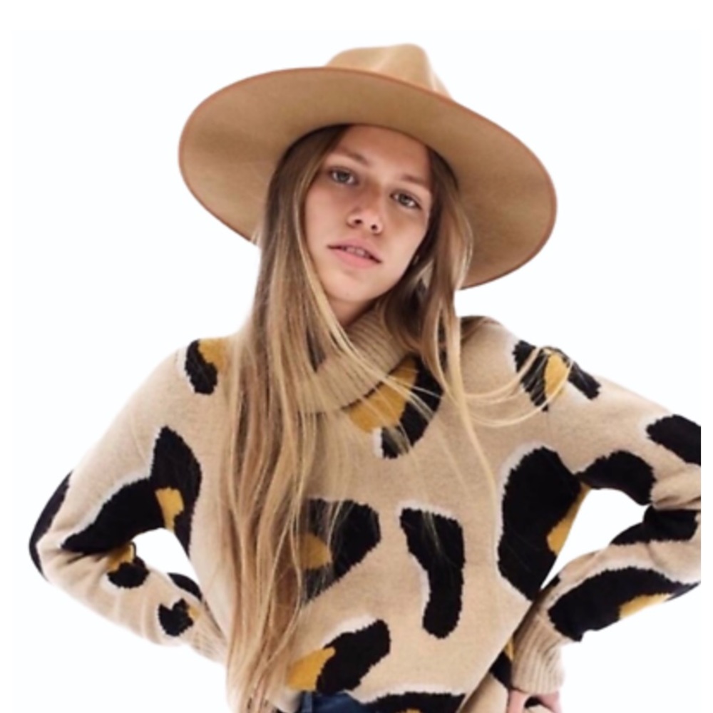 Anthropologie Moth Georgia Leopard Print Sweater